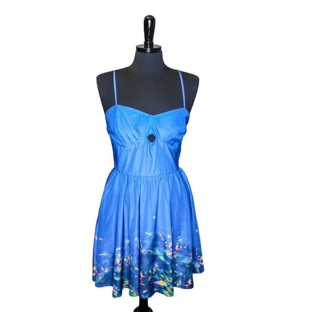 L'Amour Nanette Lepore Mini Sundress Ocean Mermaid Summer NWT Size 11